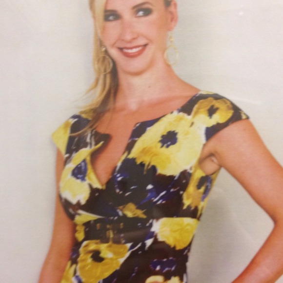 Kay Unger Fall Floral Dress
