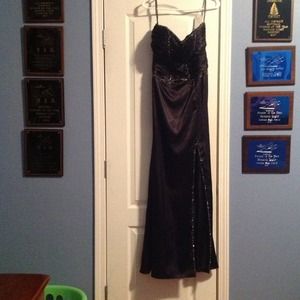 REDUCED!! Riva brand, Black, Beaded prom dress