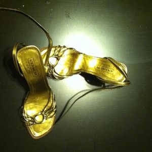 Gold coach shoes