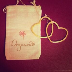 Authentic Dogeared heart earrings.Brand-new!