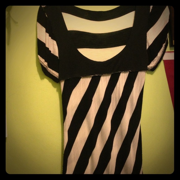 Striped sweater dress