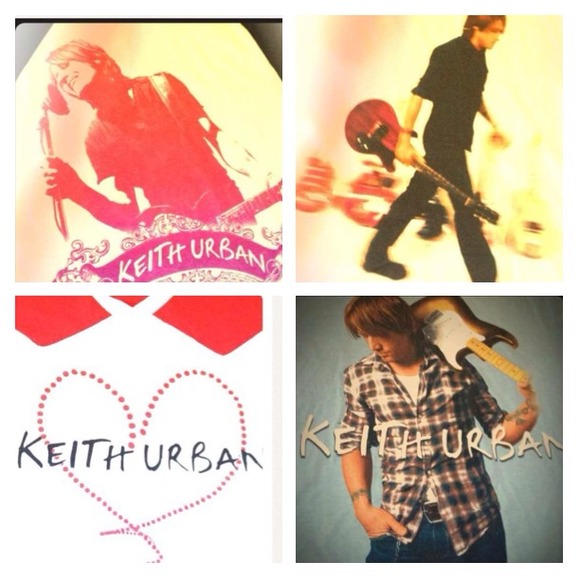 6 New Keith Urban Shirts and 3 wristband