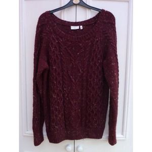 🔴 SOLD🔴Oversized Burgundy Speckled Sweater