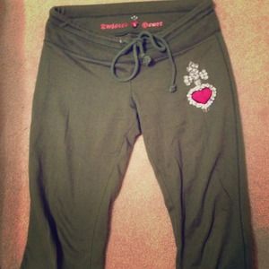 Twisted heart sweatpants with embellishments