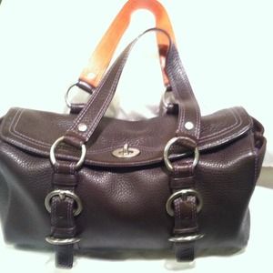 Coach brown leather sachel