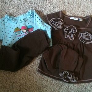 *** SOLD *** 2 very cute baby girl outfits