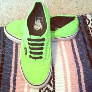 Lime green womens vans