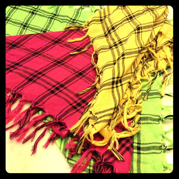 SOLD Checkered Square Scarves SOLD