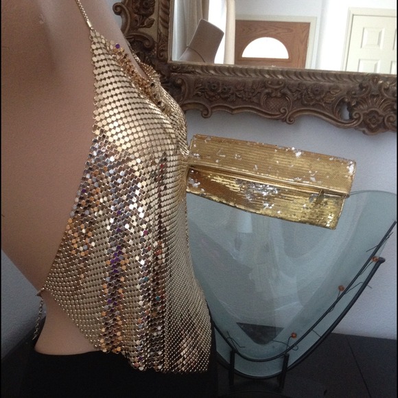 **Reserved**100%gold metal halter Express - Picture 2 of 4