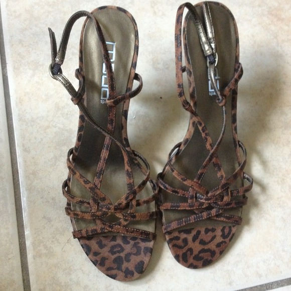 Moda Spana Shoes - New Moda Spana Leopard Slingback Strappy Sandals