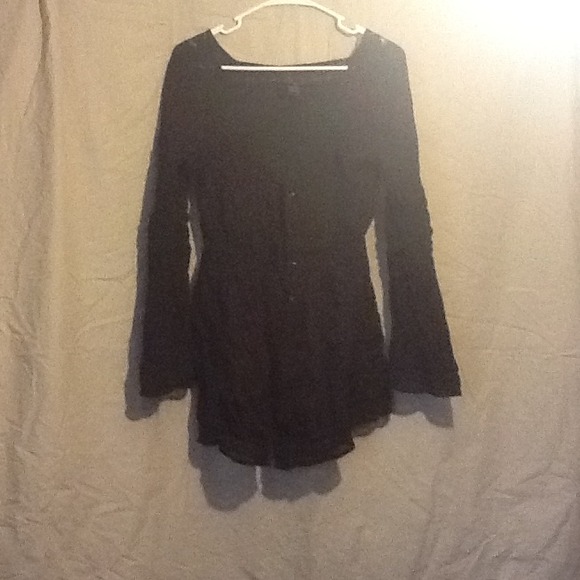 Black button down blouse - Picture 1 of 2