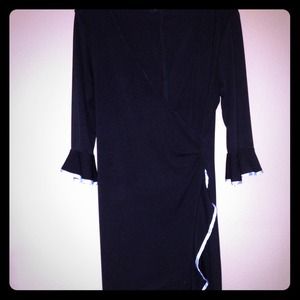 Black and teal dress