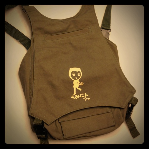 Cute Dark Green Canvas Backpack