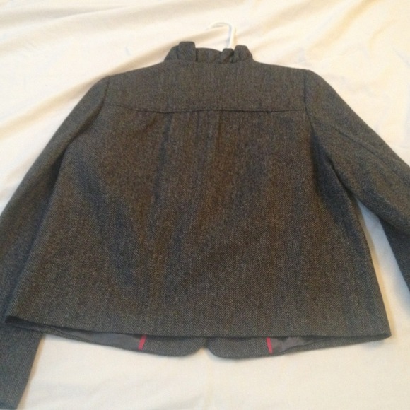 J Crew Ruffle Wool 3-button Coat --8 Tall - Picture 4 of 4