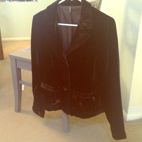 Ambition Brown Velvet Blazer Medium - Picture 1 of 4