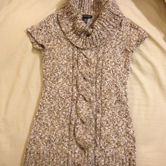 Reserved***Brown, black, and cream sweater dress