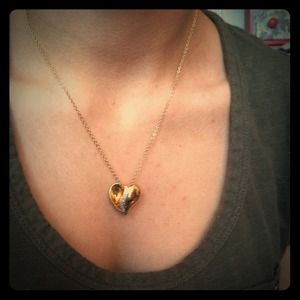 Gold Heart "daughter" necklace