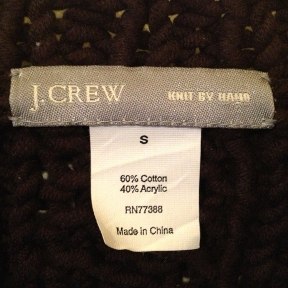 J. Crew brown knit chunky sweater size small - Picture 2 of 4