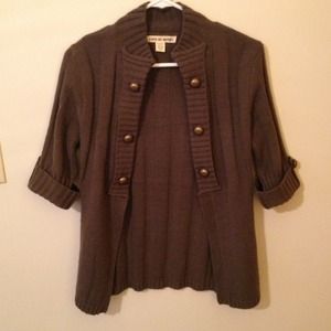 Cute olive green military-looking sweater