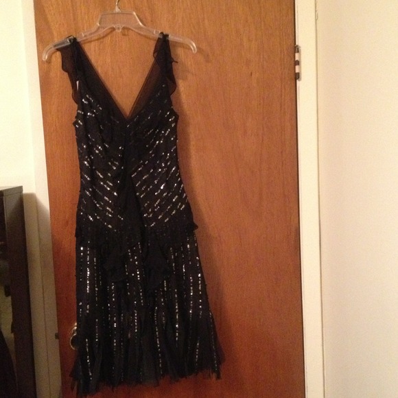 Beautiful BCBG black sequined dress! - Picture 1 of 4