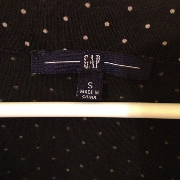 GAP black top with cream polka dots. Very cute!! - Picture 3 of 4