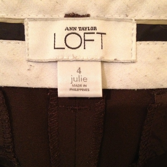 Ann Taylor Loft Brown pants Julie fit - Picture 2 of 3