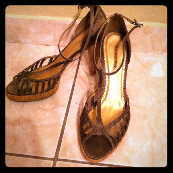 Cork heels bcbg