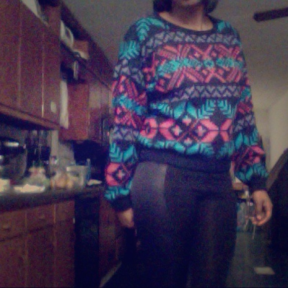 *SOLD in bundle** Crazy Multi-Color Cosby Sweater