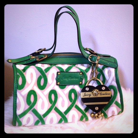 ✂JUICY COUTURE✂Satchel fabric leather handbag