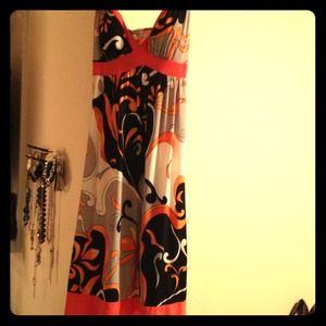 Retro style print dress