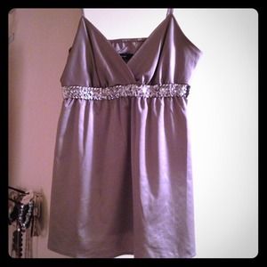 Silver sparkly tank