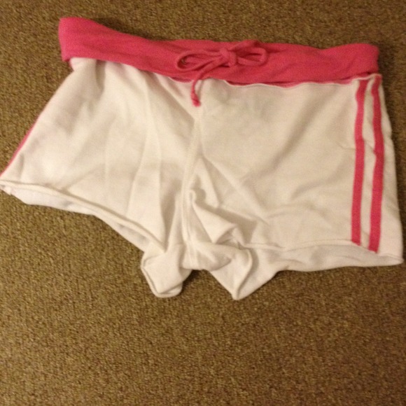 Pink and white shorts