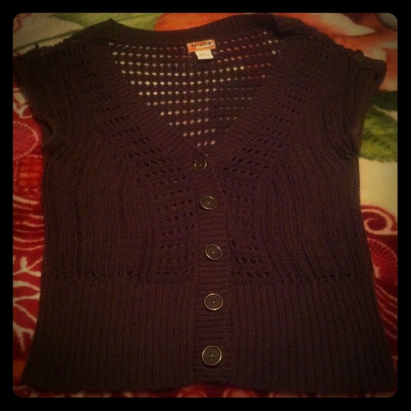 Brown knitted cover up