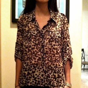 Sheer Leopard Blouse