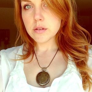 Bronze locket necklace