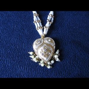White beaded necklace