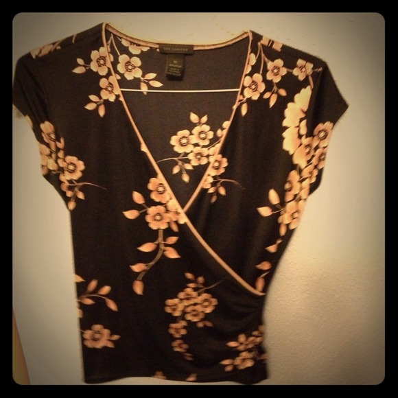 The Limited black and pink top
