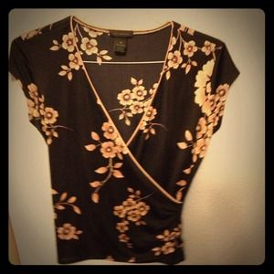 The Limited black and pink top
