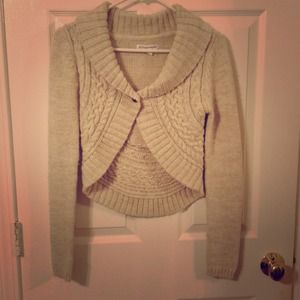 Brand new worn once crocheted over jacket