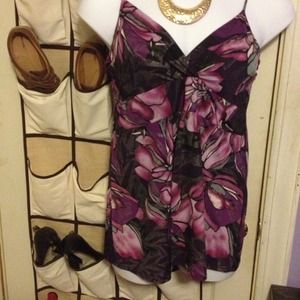 Versatile purple and metallic camisole/ top