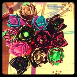 Duck Tape Rose Pens