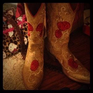 Rose covered Cowgirl Boots REDUCED