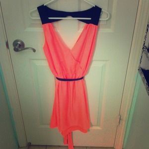 Pink and navy blue American Eagle dress