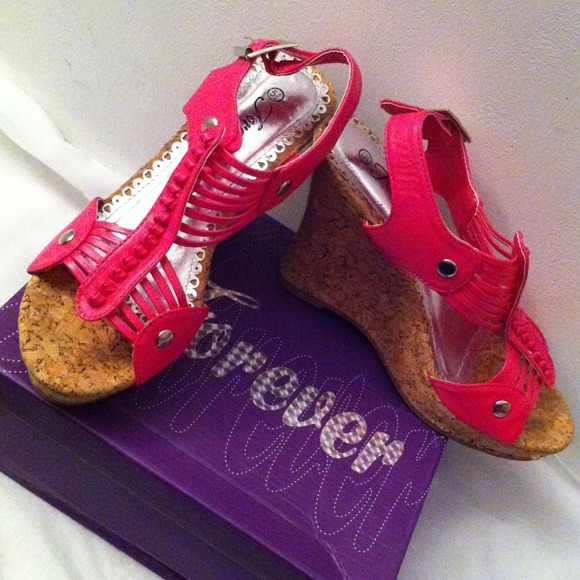 Hot Pink Wedges