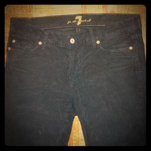 7 for all mankind corduroy jeans. Size 28. Black.