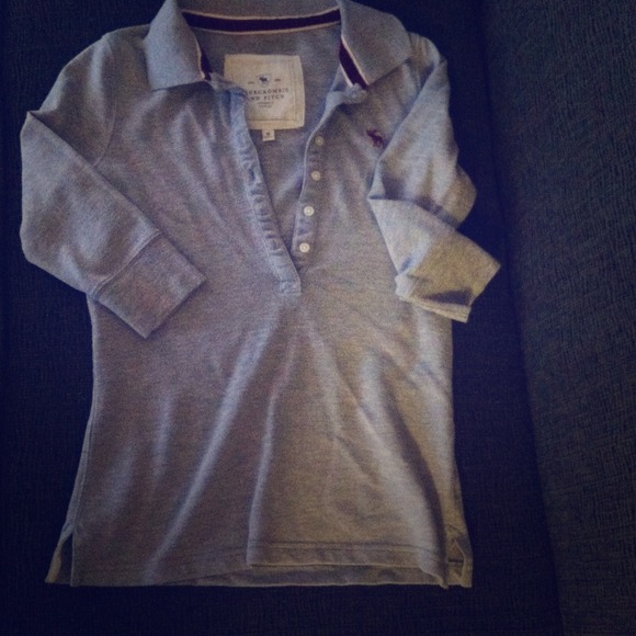 💢Sold💢3/4 sleeve grey Abercrombie & Fitch