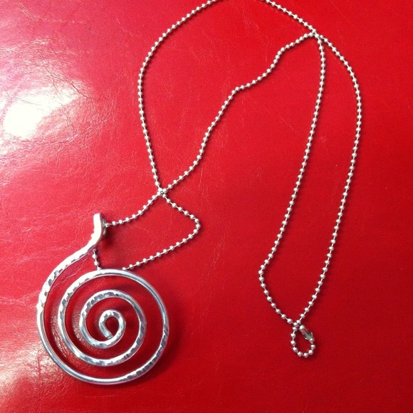 Handmade wire coil necklace