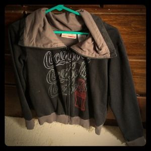 Zip up coca cola sweater