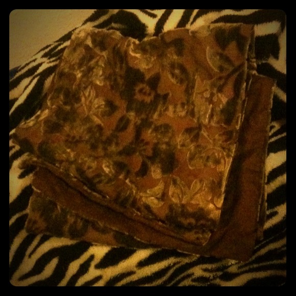 Mauve Grey silk and rayon mixed scarf - Picture 1 of 2