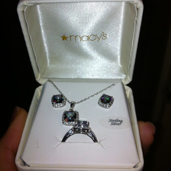 Sterling Silver Jewelry Set, Mystic Topaz